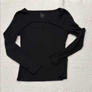 a new day Black Long Sleeve Top with Cutout
